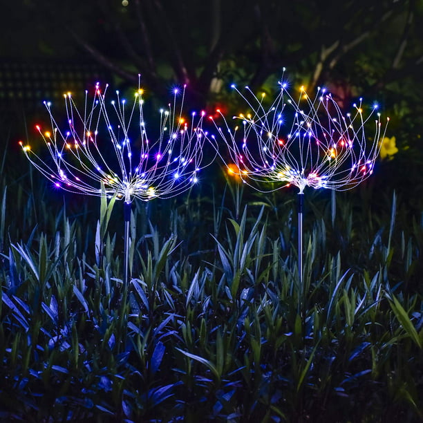 4pcs Firework Starburst LED Solar Fairy Light for Frontyard Patio Lawn Christmas